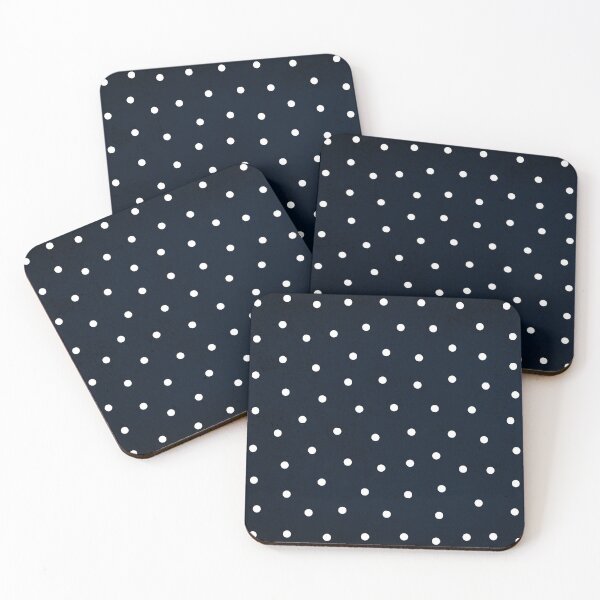 Item preview, navy swiss dots designed and sold by Good_Things.