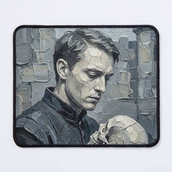 Item preview, Hamlet – Thought, Doubt, and Mortality | Textured Literary Portrait designed and sold by SavinMercantile.