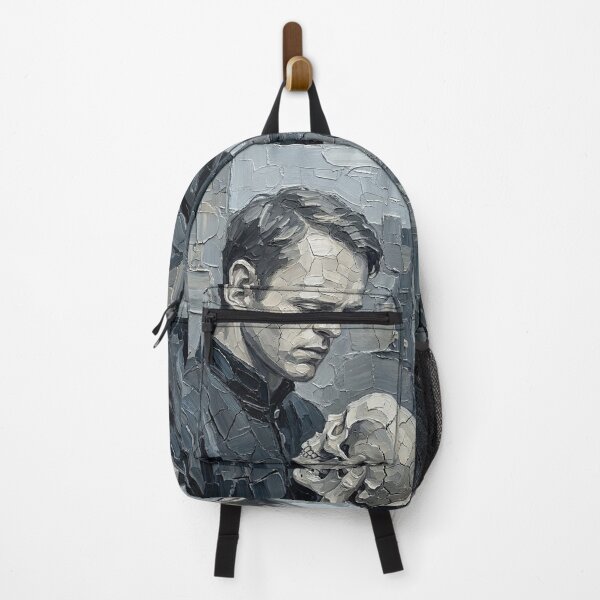 Item preview, Hamlet – Thought, Doubt, and Mortality | Textured Literary Portrait designed and sold by SavinMercantile.