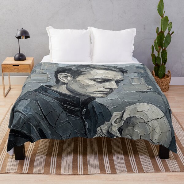 Item preview, Hamlet – Thought, Doubt, and Mortality | Textured Literary Portrait designed and sold by SavinMercantile.
