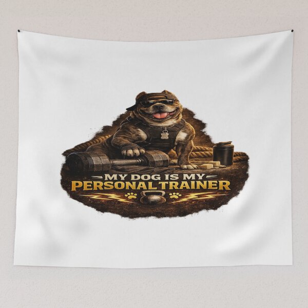 Item preview, My Dog Is My Personal Trainer – Strong Gym Dog Fitness Design designed and sold by Designpnl.