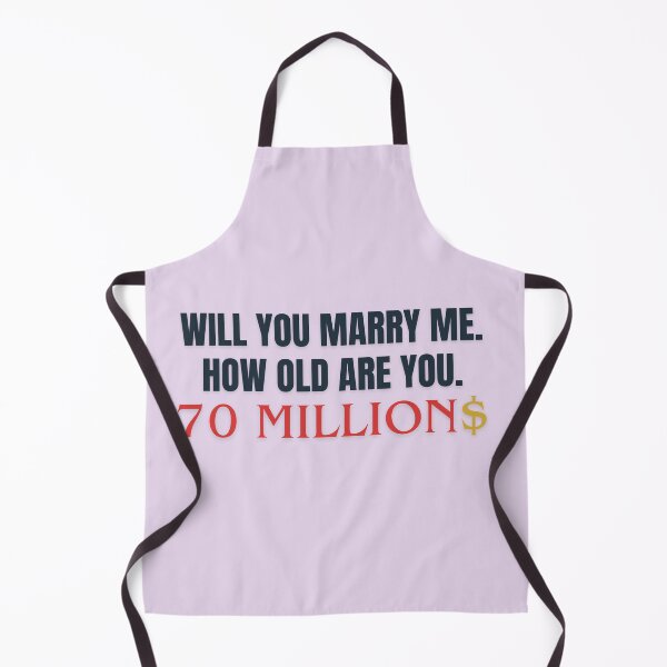 Item preview, Will You Marry Me? 70 Million$ – Dry Humor Valentine Design designed and sold by CottonFirst.