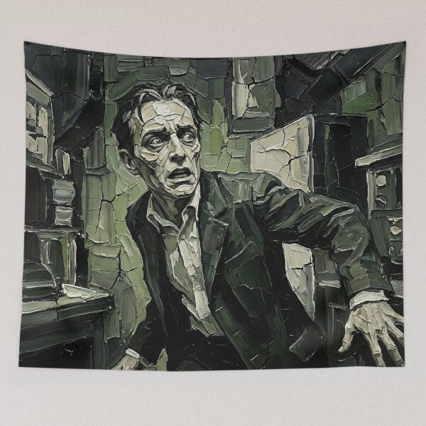 Item preview, Victor Frankenstein – Obsession and Consequence | Gothic Literary Portrait designed and sold by SavinMercantile.