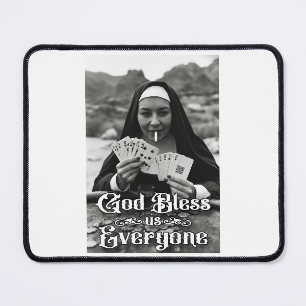 Item preview, God Bless Everyone; Sinful Nun; designed and sold by StickerApe.