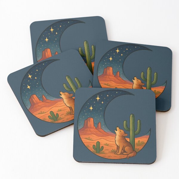 Item preview, Coyote Desert Crescent Moon designed and sold by BreezyDawnDesigns.