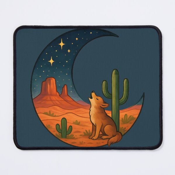 Item preview, Coyote Desert Crescent Moon designed and sold by BreezyDawnDesigns.