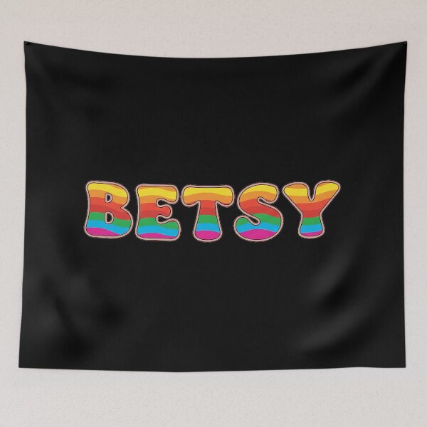 Item preview, ❤️ Betsy Personalized Name Wavy Retro Shirt, Coffee Mug, Sticker Gift designed and sold by HelixPedia.