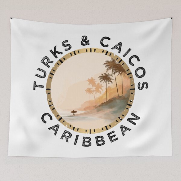 Item preview, Turks And Caicos - Caribbean (with Black Lettering) designed and sold by VelvetRoom.