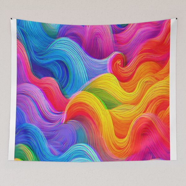 Item preview, Rainbow waves pattern! designed and sold by Giulivo Store Graphic.