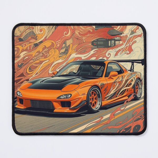 Item preview, Drift racing car Orange and black traditional Japanese style JDM Art designed and sold by WahiAlham.
