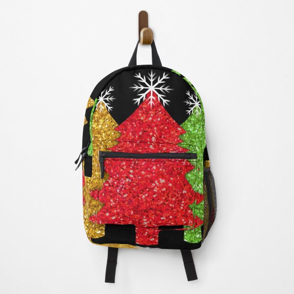 Item preview, Sparkling glitter red gold  green Christmas tree pattern frosty snowflakes  designed and sold by hollycooper.