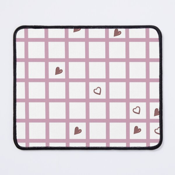 Item preview, Sweet Heart Grid - Minimalist Pink & Chocolate Geometric Pattern designed and sold by SvitlanaSolo.