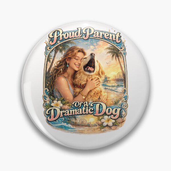 Item preview, Proud Parent of a Dramatic Dog Funny Golden Retriever  designed and sold by Places On Earth.