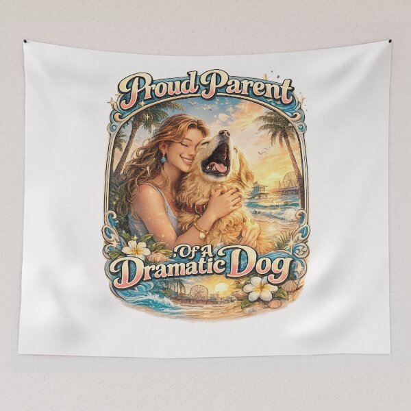 Item preview, Proud Parent of a Dramatic Dog Funny Golden Retriever  designed and sold by Places On Earth.
