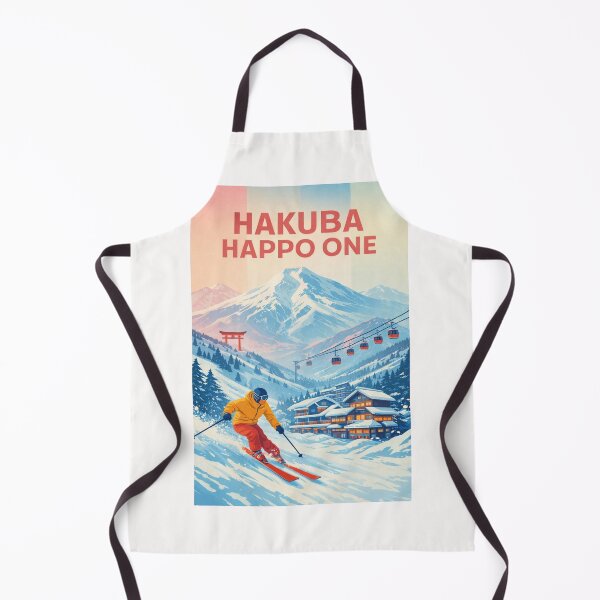 Item preview, Hakuba Happo One Ski Resort Winter Travel Poster Japan Alps designed and sold by Places On Earth.