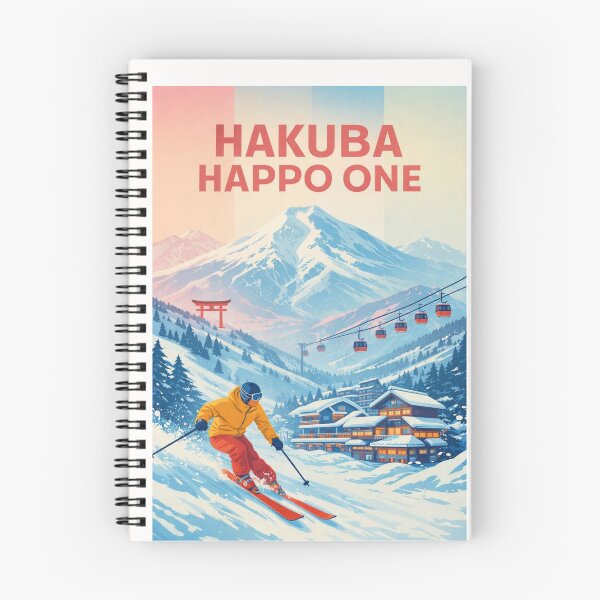 Item preview, Hakuba Happo One Ski Resort Winter Travel Poster Japan Alps designed and sold by Places On Earth.