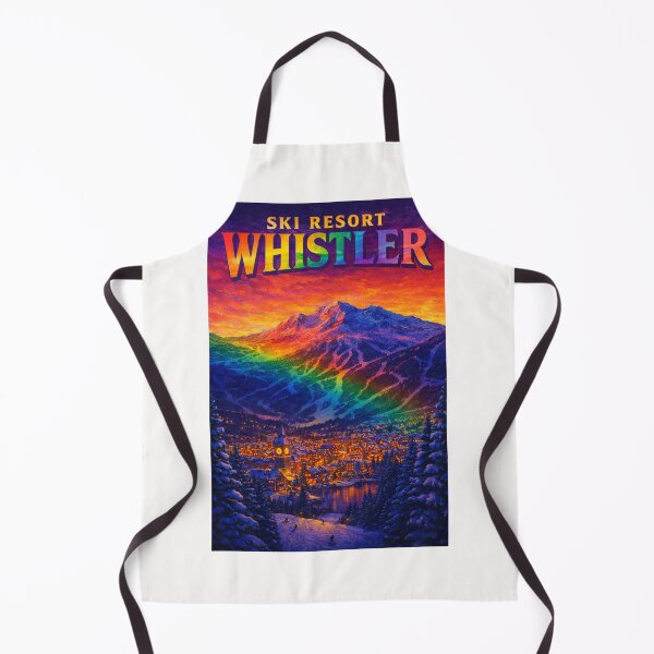 Item preview, Whistler Ski Resort Rainbow Sunset Winter Mountain Scene designed and sold by Places On Earth.