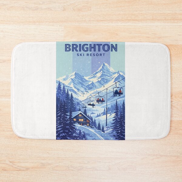 Item preview, Brighton Ski Resort Chairlift and Snowy Mountain Landscape designed and sold by Places On Earth.