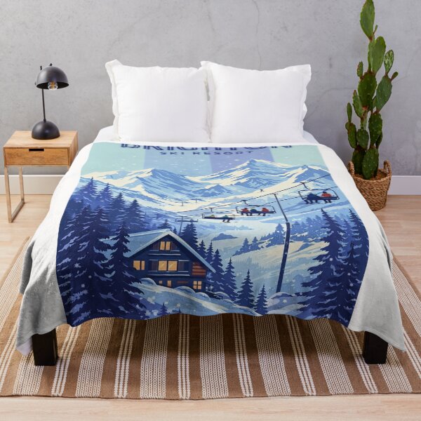 Item preview, Brighton Ski Resort Chairlift and Snowy Mountain Landscape designed and sold by Places On Earth.