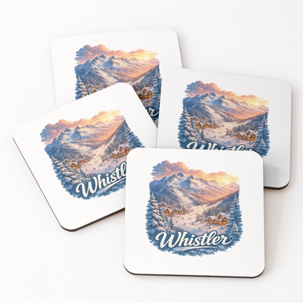 Item preview, Whistler Mountain Village Ski Resort Sunset Panorama designed and sold by Places On Earth.