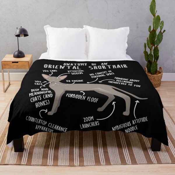 Item preview, Lavender Oriental Shorthair Cat Anatomy designed and sold by Clara Hollins.