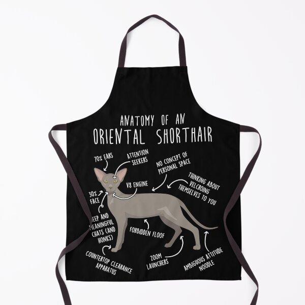Item preview, Lavender Oriental Shorthair Cat Anatomy designed and sold by Clara Hollins.