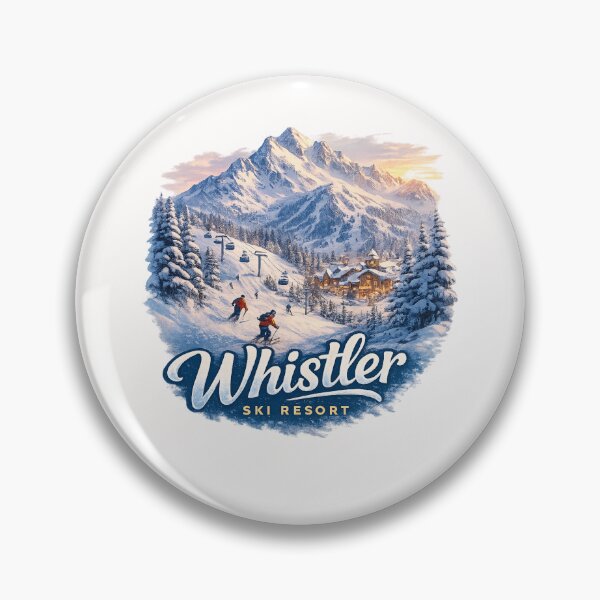Item preview, Whistler Ski Resort British Columbia Mountain Winter Scene designed and sold by Places On Earth.