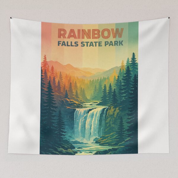 Item preview, Sunset Landscape at Rainbow Falls State Park in Hilo Hawaii designed and sold by Places On Earth.