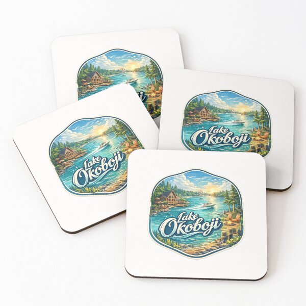 Item preview, Lake Okoboji Iowa Great Lakes Region Waterfront Cabin Scene designed and sold by Places On Earth.