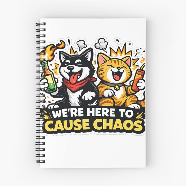Item preview, We’re Here to Cause Chaos – Funny Animal Trouble Makers designed and sold by EpicwaveDesigns.
