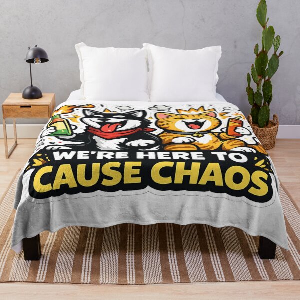 Item preview, We’re Here to Cause Chaos – Funny Animal Trouble Makers designed and sold by EpicwaveDesigns.