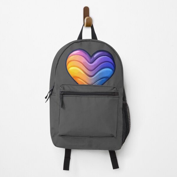 Item preview, Heart №12 Vibrant Wavy Rainbow Gradient Heart designed and sold by SyberGen.