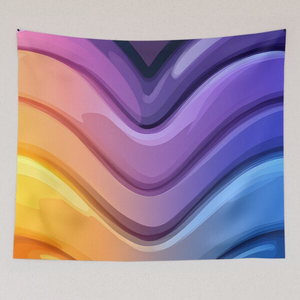 Item preview, Heart №12 Vibrant Wavy Rainbow Gradient Heart designed and sold by SyberGen.