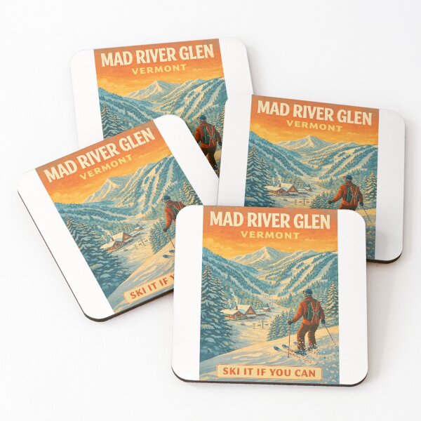 Item preview, Mad River Glen Vermont Ski Resort Winter Scene with Mountains designed and sold by Places On Earth.
