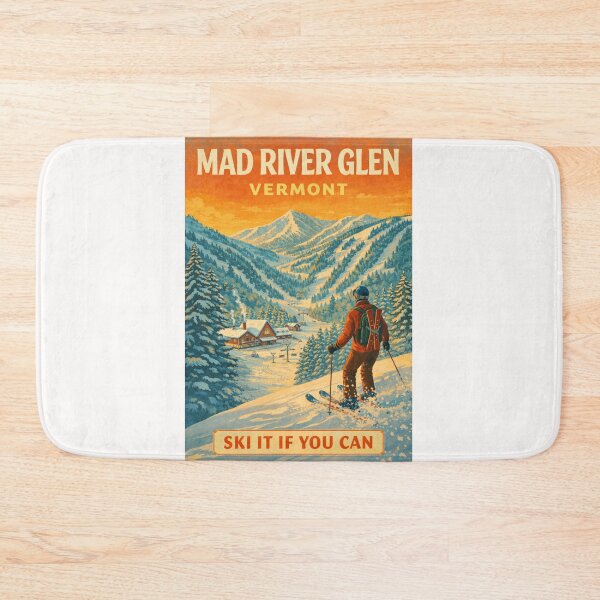 Item preview, Mad River Glen Vermont Ski Resort Winter Scene with Mountains designed and sold by Places On Earth.