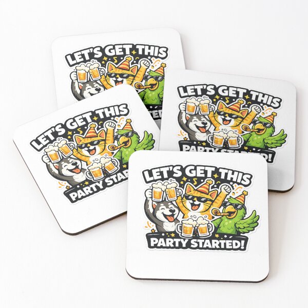 Item preview, Let’s Get This Party Started – Funny Animal Party Crew designed and sold by EpicwaveDesigns.