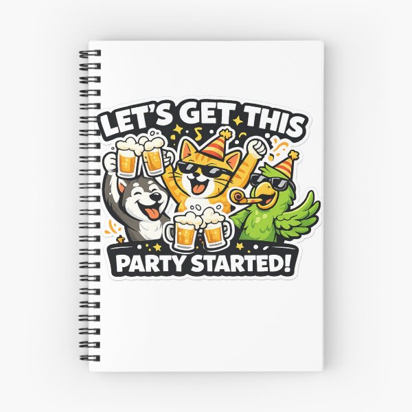Item preview, Let’s Get This Party Started – Funny Animal Party Crew designed and sold by EpicwaveDesigns.