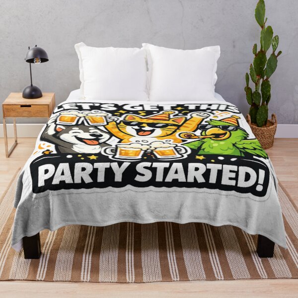 Item preview, Let’s Get This Party Started – Funny Animal Party Crew designed and sold by EpicwaveDesigns.