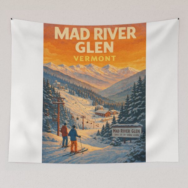 Item preview, Mad River Glen Vermont Ski Resort in the Green Mountains at Sunset designed and sold by Places On Earth.