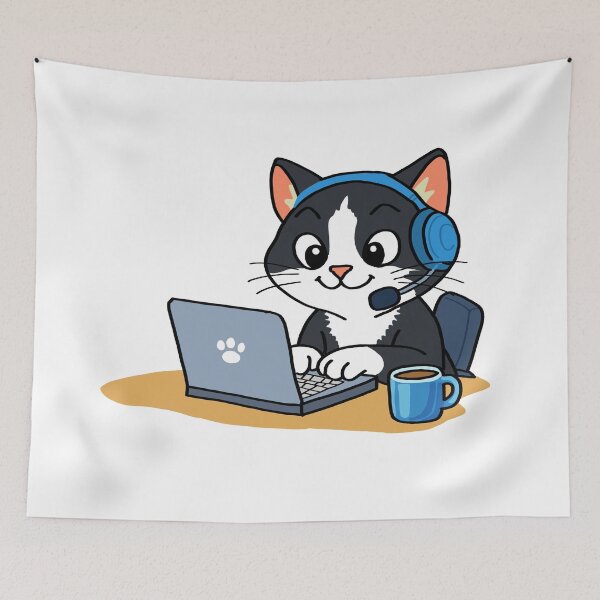 Item preview, Computer Cat designed and sold by SnapDragon21.