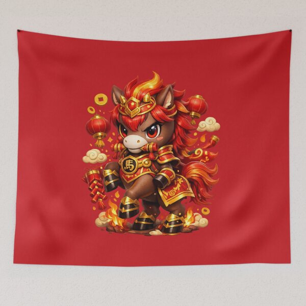 Item preview, Year of the Horse | Cute Chinese New Year Zodiac Art designed and sold by Moons Studio.