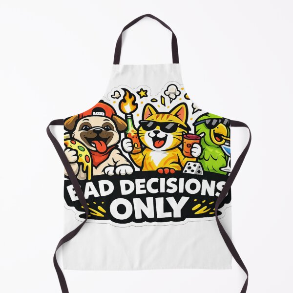 Item preview, Bad Decisions Only – Funny Party Animals Cartoon Style designed and sold by EpicwaveDesigns.