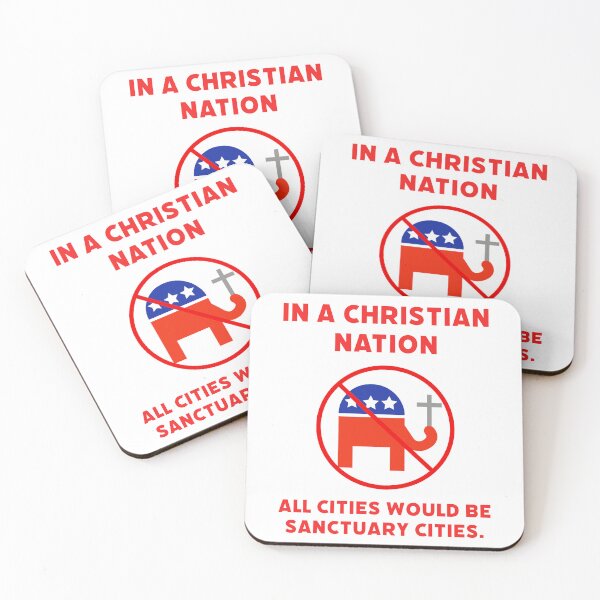 Item preview, In a Christian nation all cities would be sanctuary cities.  designed and sold by Rachel the Artist .