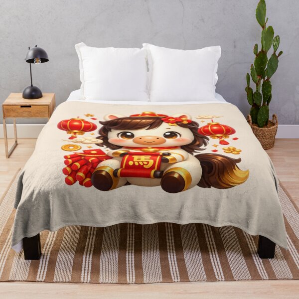 Item preview, Year of the Horse | Cute Chinese New Year Zodiac Art designed and sold by Moons Studio.