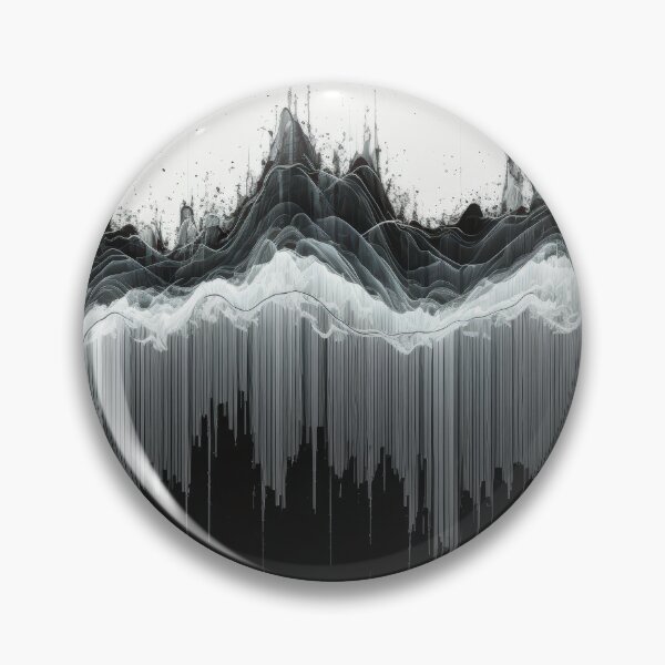 Item preview, Digital Frequency Glitch - Monochrome Sound Wave designed and sold by B-Russ-Stuff.
