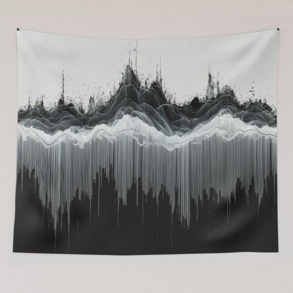 Item preview, Digital Frequency Glitch - Monochrome Sound Wave designed and sold by B-Russ-Stuff.
