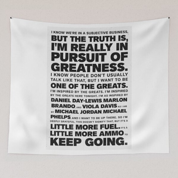 Item preview, Pursuit of Greatness Typography Poster - Timothée Chalamet Motivational Quote Wall Art designed and sold by gringoods.