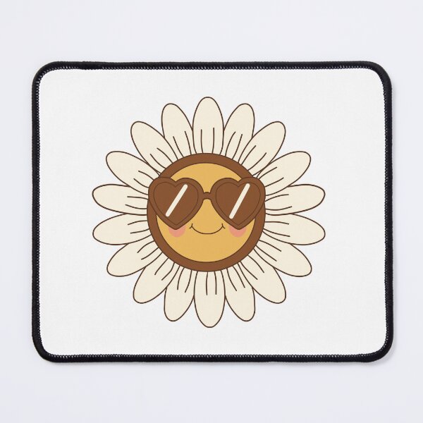 Item preview, Groovy Daisy Flower with Heart Sunglasses - Retro Kawaii Aesthetic designed and sold by Minimochi Art.