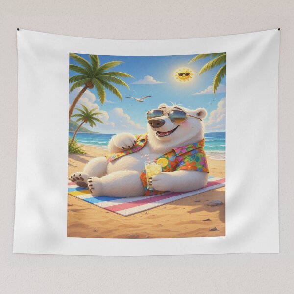 Item preview, POLAR BEAR AT BEACH designed and sold by LZ-GO.