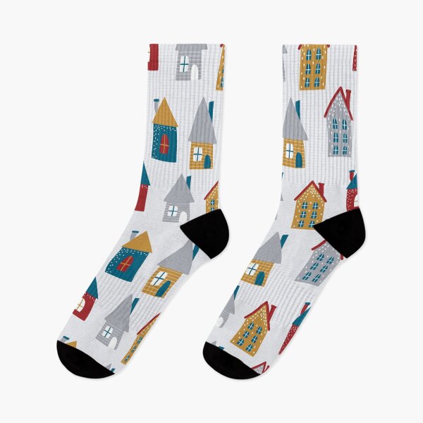Item preview, Scandinavian Village Homes – Seamless Surface Pattern designed and sold by Repeat-After-Me.